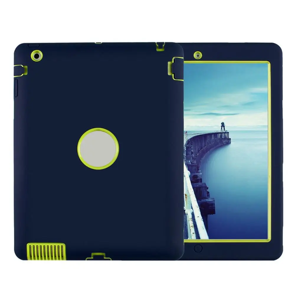 

New Armor Case for Apple iPad 2 iPad 3 iPad 4 Kids Safe Heavy Duty Silicone Shockproof Protective Cover for iPad 234 Tablet Case