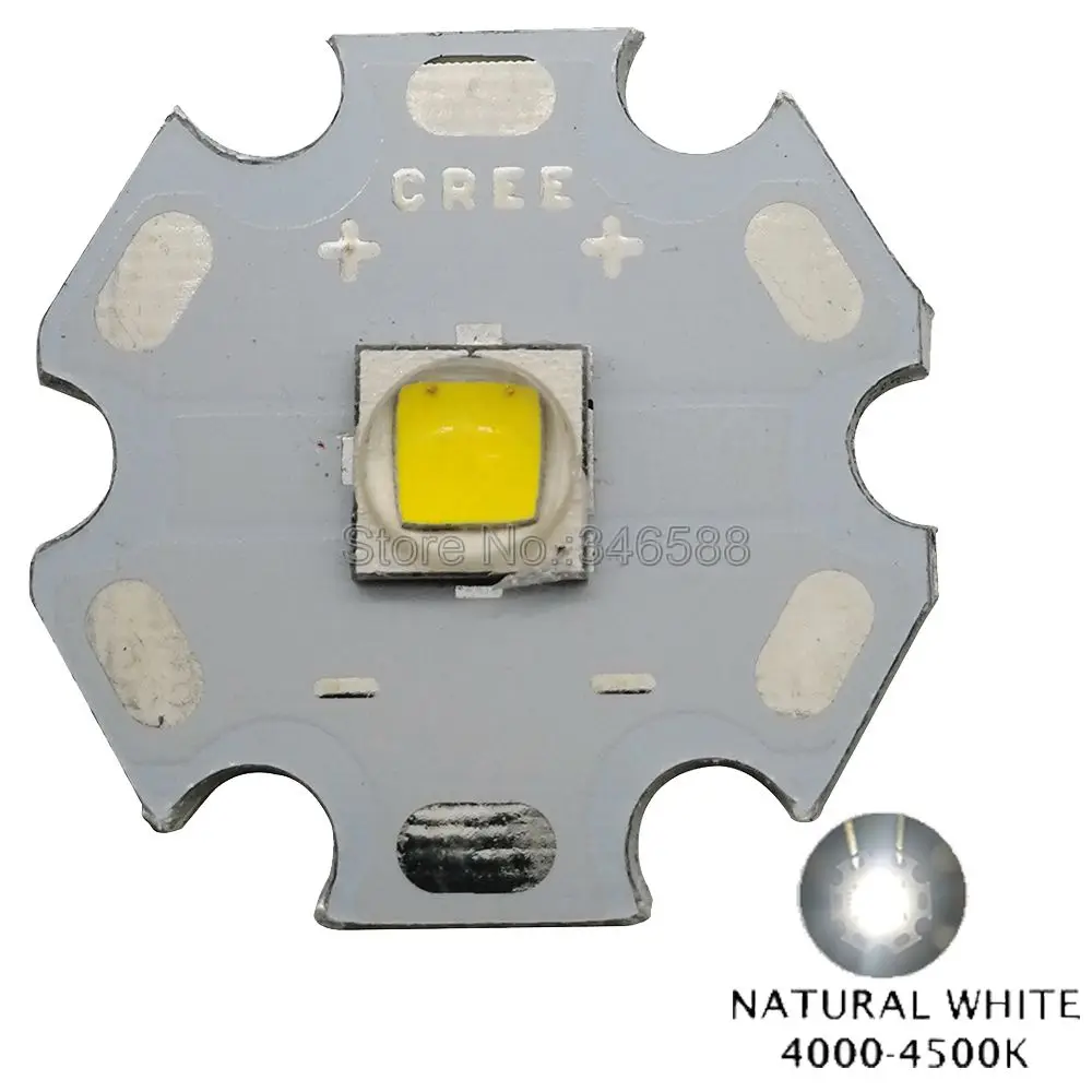 1x Cree XLamp XML2 XM-L2 T6 холодный белый нейтральный белый теплый белый 10 Вт Высокая мощность светодиодный излучатель бисера с белой печатной платой 12 мм 14 мм 16 мм 20 мм - Испускаемый цвет: Neutral White