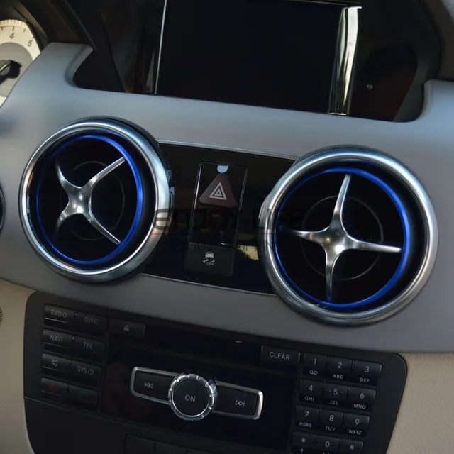 4pcs Interior A C Air Vent Outlet Ring Cover Trim Sticker For 4pcs Interior A C Air Vent Outlet Ring Cover Trim Sticker For Mercedes Benz Glk Cl X204 Glk200 Glk250 Glk350 2009 2016