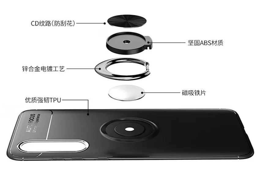 Magnetic Car Holder Case For Xiaomi Mi 9T Redmi K20 Silicone Metal Ring Magnet Case For Xiaomi redmi k20 Pro Mi9T 6 (7)