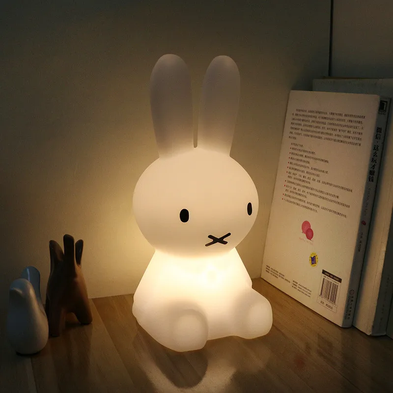 

Ins Hot Rabbit Children LED Bed Table Lamp Dimmable Baby Bedroom LED Night Light USB rechargeable night light for Kids Gift