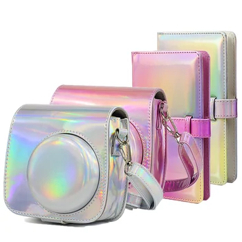 

Fuji Fujifilm Instax Mini 9/8 Camera Case Waterproof PU Leather Bag with Shoulder Strap, 96 Pockets Photo Album
