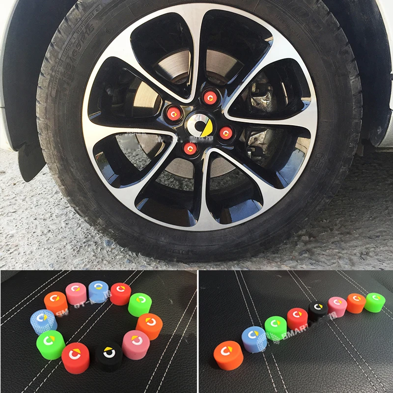 

Car Stickers For Smart Fortwo Forfour 453 451 450 Crossblade City Cabrio City-Coupe Roadster Car Wheel Hub Screw Cover Nut Caps