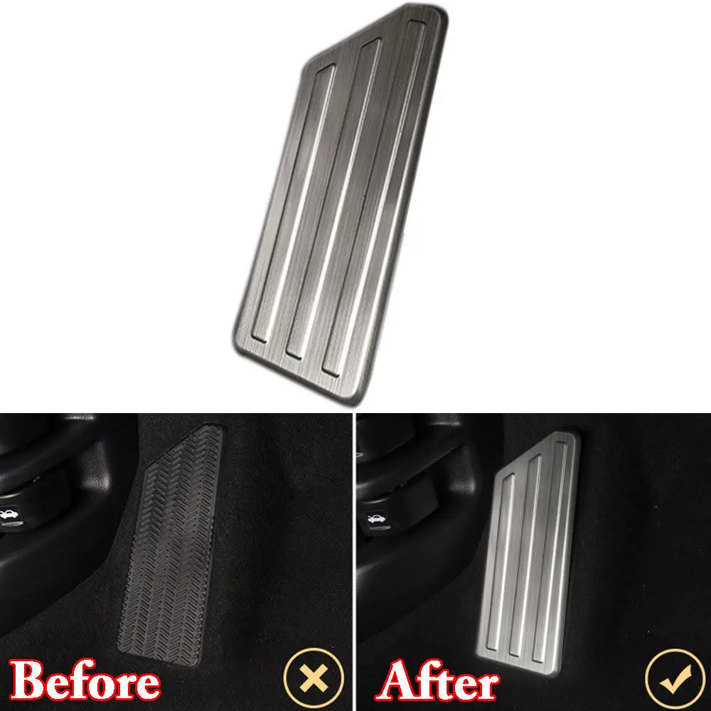 Stainless Steel Left Side Car Foot Rest Pedal Kit Cover Trim Anti collision Guard Car Cover For