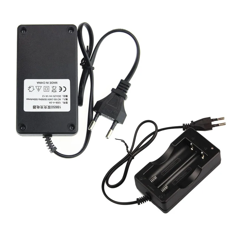 

2019 AC 110V 220V Dual Car Universal Battery Charger For 18650 3.7V Rechargeable Li-Ion EU Plug Charging Adapter Cargador Black