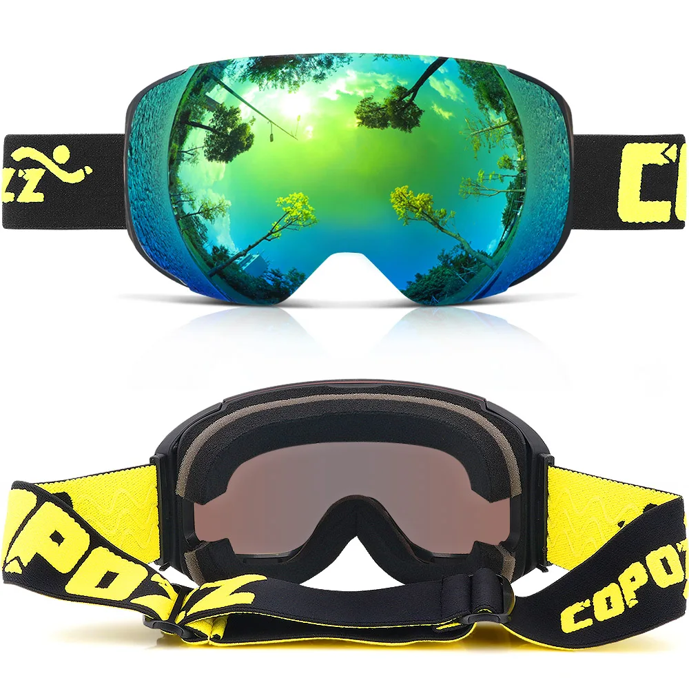 Magnetic ski goggles New COPOZZ brand double layers UV400 anti-fog big ski mask glasses skiing men women snow snowboard goggles