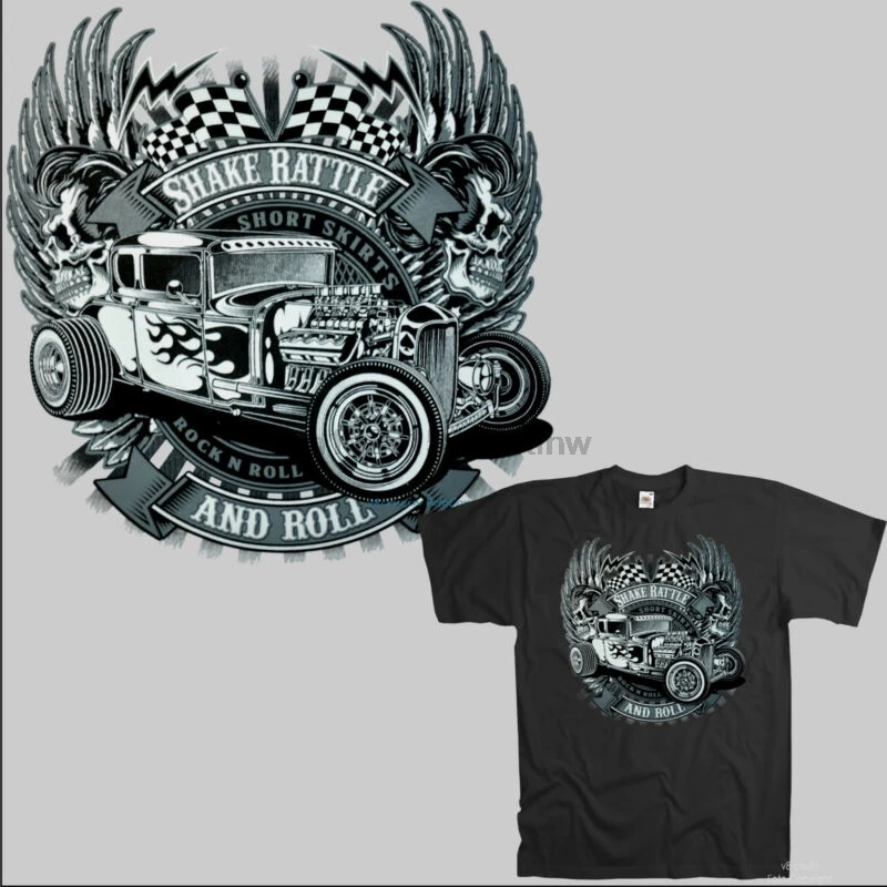 Горячая Rod Automotiv винтажная Oldtimer Ретро Автомобильная Футболка Гонка магазин