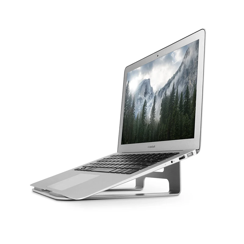 Алюминиевая Подставка для ноутбука, Настольная Эргономичная подставка для ноутбука, устанавливаемая охлаждающая подставка для MacBook Air Pro iPad с дизайном управления кабелем