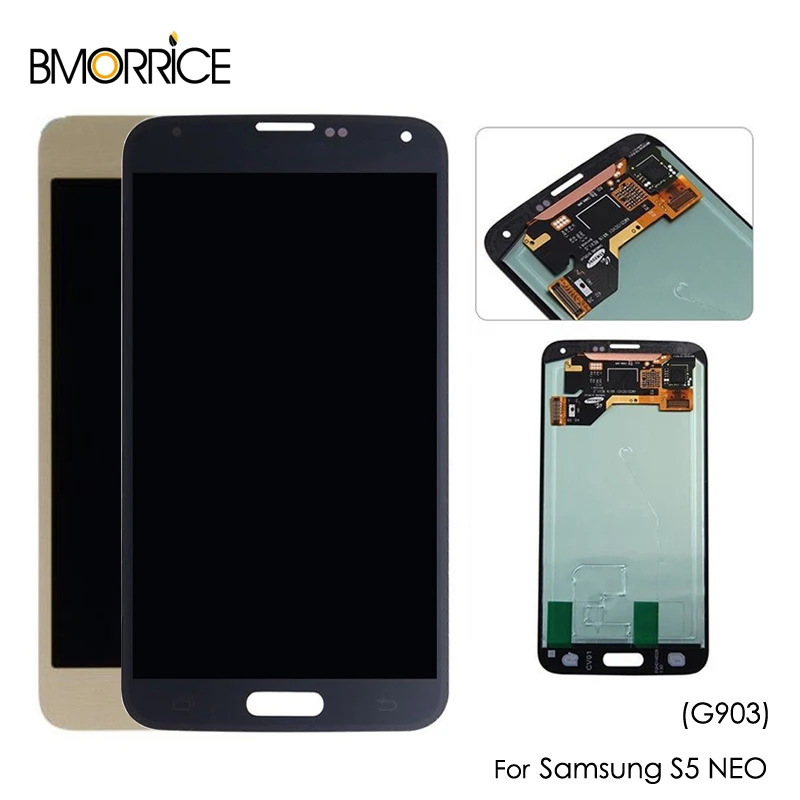 

AMOLED For Samsung Galaxy S5 Neo G903 G903F G903FD LCD Display Touch Screen Digitizer OLEDD Assembly Black Gold