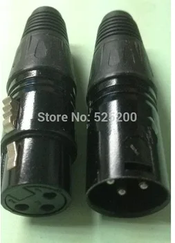 

5pairs/lot XLR 3 Pin Cannon Connector XLR Plug Male 3 pole female Jack MIC Audio connector Free Shipping