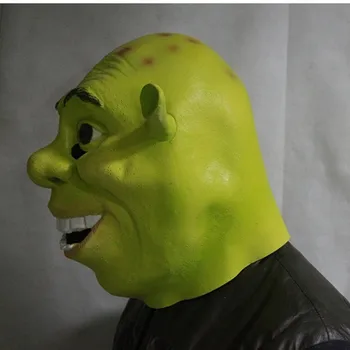 

Halloween Props Adult Face Shrek Masks Latex Masquerade Birthday Party Rubber Green Cosplay Movie Mask
