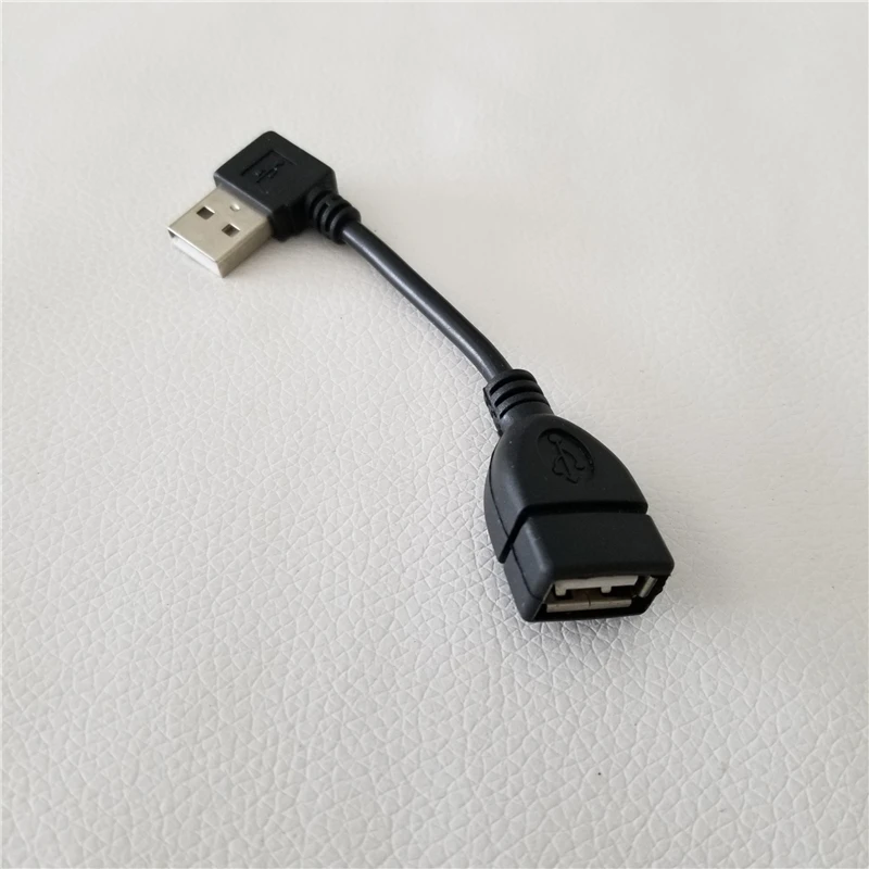 100 шт./лот 90 градусов левый угол USB 2 0 A Мужской и Женский удлинитель данных