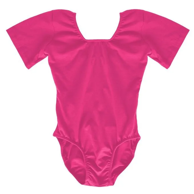Hot pink Short sleeve leotard
