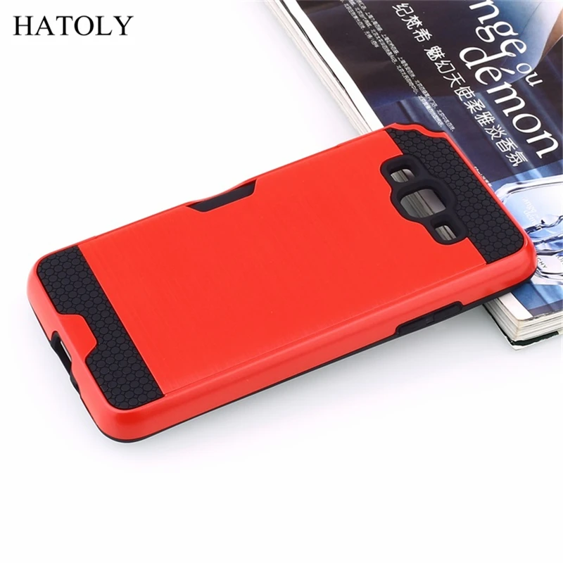 Hatoly чехол для samsung Galaxy Grand Prime G530 Чехол-Броня с эффектом силиконовый резиновый