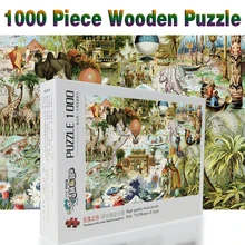 В мировой цивилизации головоломки 1000 шт. взрослых головоломка деревянные головоломки мультфильм Пазлы для детей развивающие игрушки, подарки