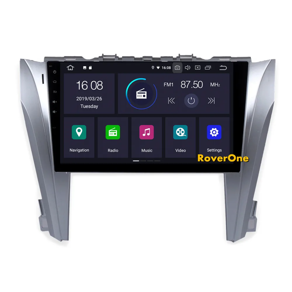 RoverOne для Toyota Camry Android 9,0 Авторадио автомобильный мультимедийный плеер радио gps навигация головное устройство без DVD