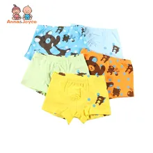 5 шт./лот нижнее белье из хлопка Нижнее белье для мальчиков плоские брюки Цветной медведя трусы-боксеры для мальчиков Children'sboxer костюм 2-10years