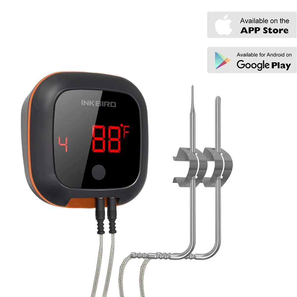  Inkbird Wireless Digital LED Display BBQ Thermometer Kitchen Barbecue Digital Probe Meat Thermomete - 4000093314141
