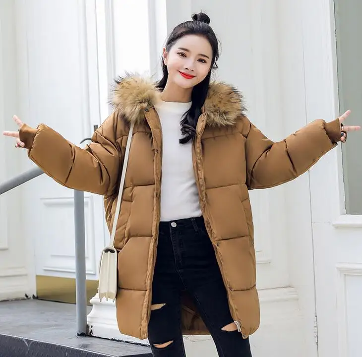 

2018 Winter Women loose Coat Thick Maternity Hooded Jackets Warm Coats Cotton Down Padded Pregnant Overcoat pregnancy clothes