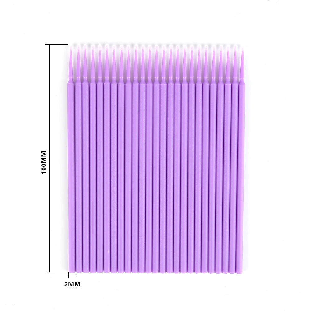 100 шт Кисти для апликатора зубная микро-щетка одноразовые материалы прочная микро тушь для ресниц палочки Спойлеры ресницы косметические