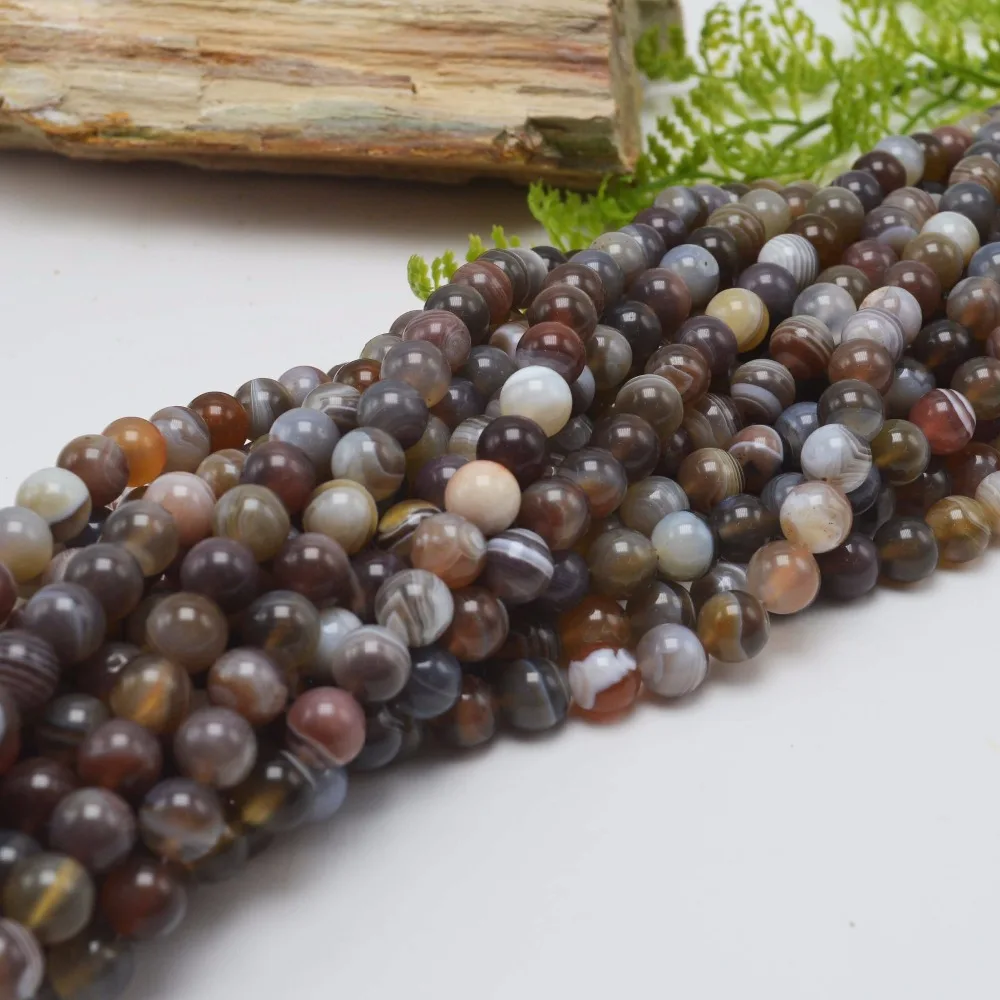 

Natural Botswana Agate Loose Round Beads 6mm,8mm,10mm,12mm