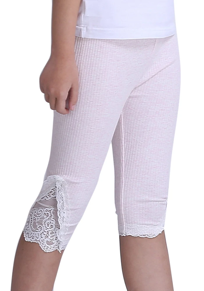BogiWell 2018 Summer Girls Leggings Pants Lace Cotton Children Clothing
