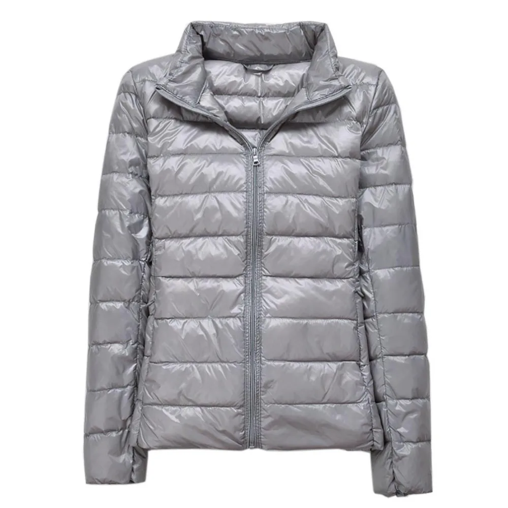 

Autumn Jacket Women Winter Indoor 90% White Duck Down Coats Short Parkas Spring Hooded Outerwear Brand Casual Female Slim Tops