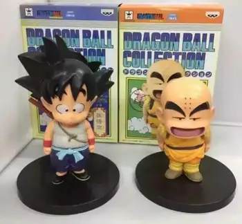 

14-16cm 2pcs/set Dragon Ball Z Goku Kuririn Action Figure PVC Collection Model toys brinquedos for christmas gift