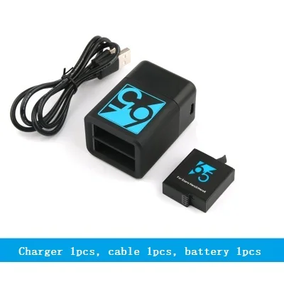 3 способ/двойной светодиодный зарядное устройство коробка для переноски чехол корпус батареи для GoPro 6 5 Hero87 черный аксессуары чехол для батареи - Цвет: charger 1battery