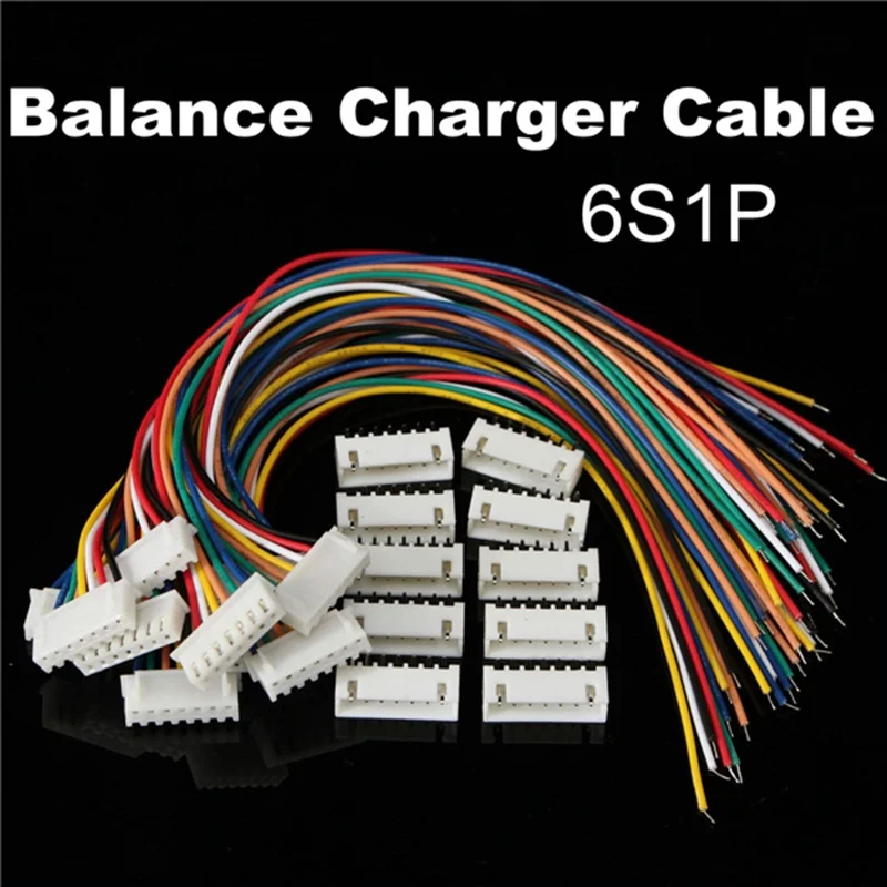 

High Quality JST-XH 10pcs 6S1P Balance Charger Silicon Cable RC Cable Wire Connector Male/Female Plug For RC Model