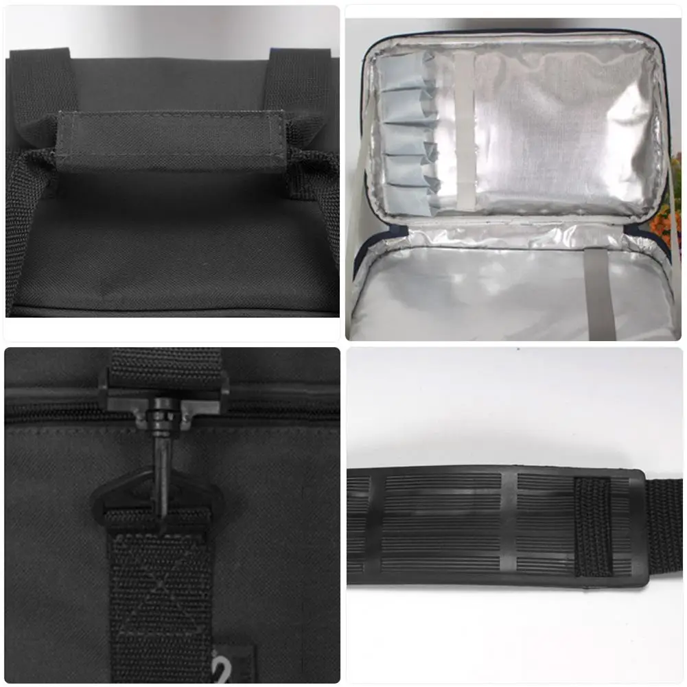 Picnic Cooler Lunch Bags Foldable Thermal Aluminum Foil Large Ice Pack Box Bag Insulated Car Beach Barbecues Camping Lunch Bags