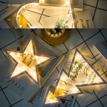 

LED Star Love Night Light LED Romantic Heart Christmas Tree Wall Lamp Baby Children Bedroom Decor Kids Creative Gift