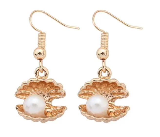 

mujer moda jewelry earring Mens Women Oval Earrings Fashion Shell Pearl Earrings Fashion Pearl Earrings pendientes oorbellen