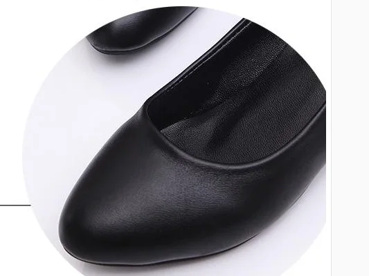 Женская обувь из органической кожи на низком каблуке с острым носком Zapatos Stilettos