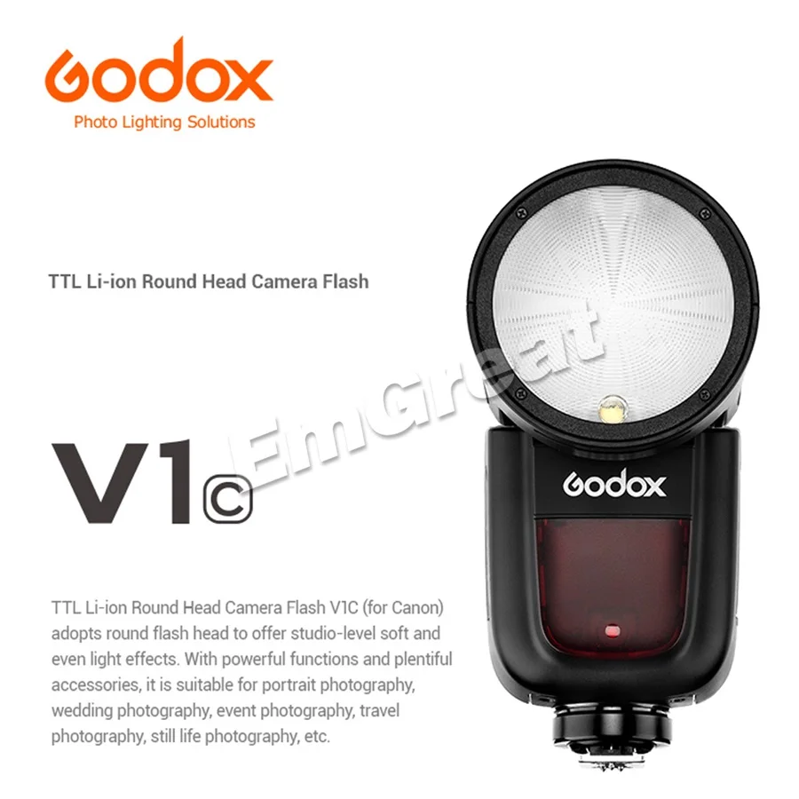 Godox V1 круглая головка вспышка Speedlight V1C V1N V1S для SONY Canon Nikon Fujifilm Olympus камера Фонарик ttl HSS литий-ионный аккумулятор