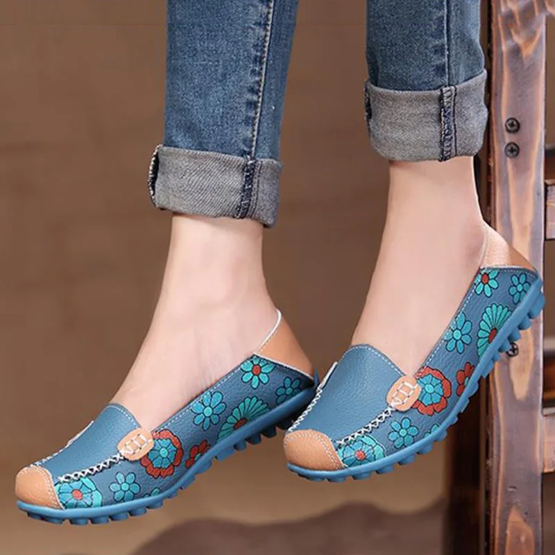 

Women Shoes Summer 2019 Women Flats Fashion Women Casual Shoes Ladies Moccasins Genuine Leather Loafers Women Mixed Colors Flats