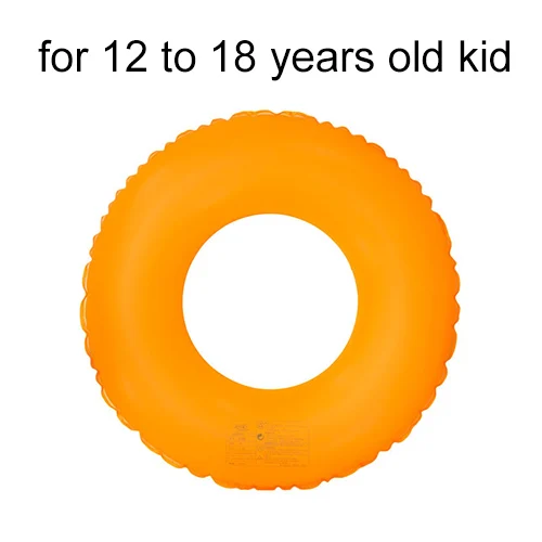 Флуоресцентный детский спасательный круг для взрослых однослойный надувной круг для плавания спасательный круг оборудование для пеленания общий надувной круг - Цвет: 12 to 18 years old