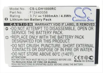 

Cameron Sino 1300mAh battery for LOGITECH C-LR65 C-RL65 Harmony 1000 Remote 1100 Remote 1100i Remote 915 Remote Internet Radio