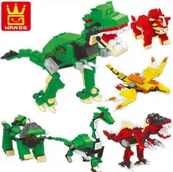 6 стили Юрского Dinosaur World Блок Jouet Enfant Строительные Блоки Устанавливает Модель Кирпичи Игрушки Для Детей