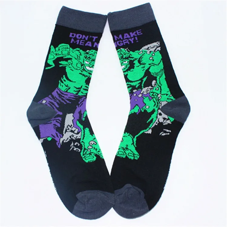 Европейский популярный стиль мстители Супер носки с героями Бэтмен Человек-паук длинные носки мужские брендовые крутые Лыжные носки