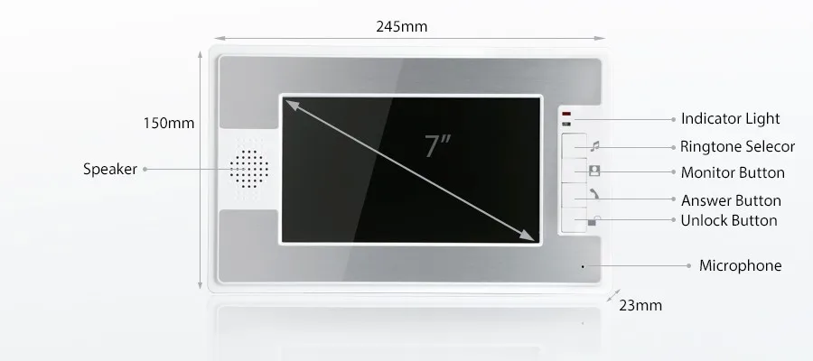 7 "ЖК дисплей Мониторы телефон видео домофон дверные звонки системы охранных комплект для домофона ИК камера дверной звонок Домофон