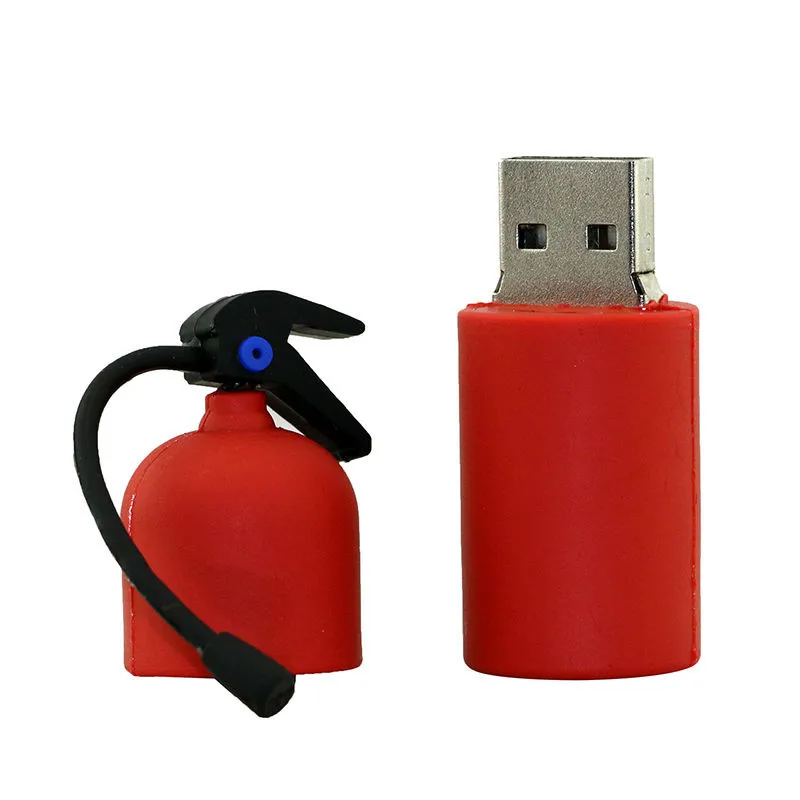 Usb флеш-накопитель с мультяшным пожарным/водяным клапаном, 32 ГБ, 16 ГБ, 8 ГБ, 4 Гб, карта памяти, огнетушитель, подарок, Usb карта