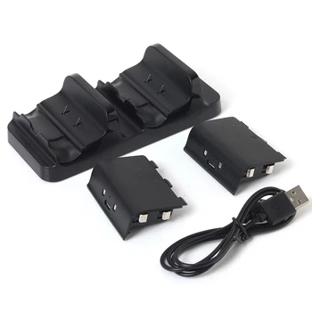 

Dual Charging Station Dock Stand + 2 Battery For Xbox One Wireless Controller