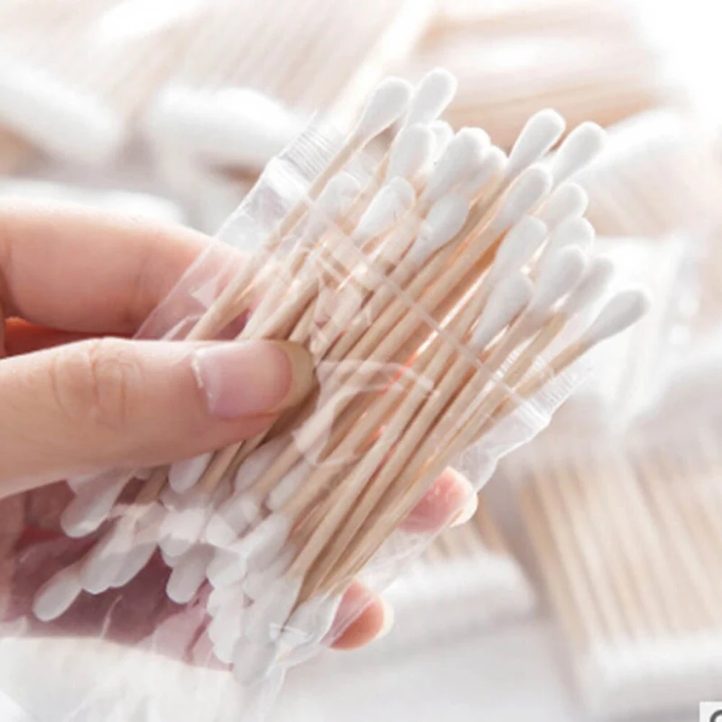 

30pcs/lot Disposable Medical Iodine Cotton Swabs Iodine Disinfected Makeup Cotton Buds Sticks Nose Ears Cleaning Cosmetics Tools
