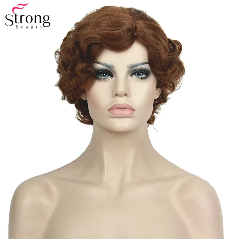 TY 321 #30 Costume Flapper Wig Auburn wigs (1)