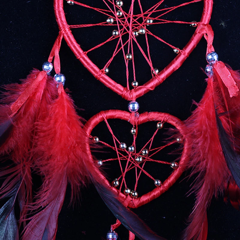 Newest Heart Shaped Dream Catcher Dreamcatcher with Feathers Wall Hanging Home Decor