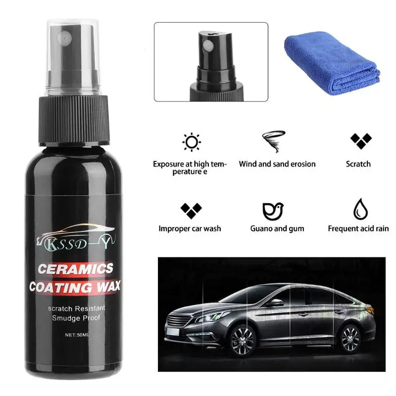 50 мл автомобильное жидкое стеклянное покрытие воск керамический полировальный