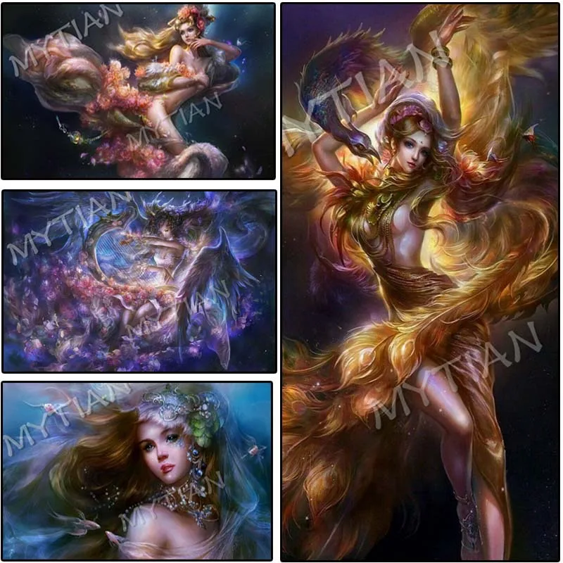 Anime fairy woman wedding decor Embroidery pattern resin full square/round diamond 5d diy paintings cross stitch mosaic stickers | Дом и сад