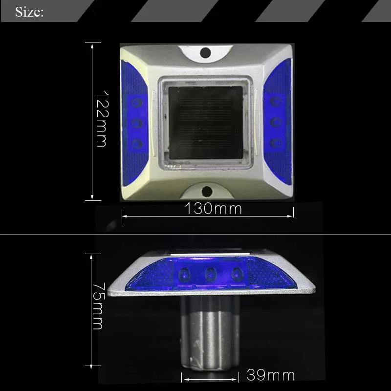 Мигающий режим двухсторонний отражатель на солнечной энергии дорожные шпильки