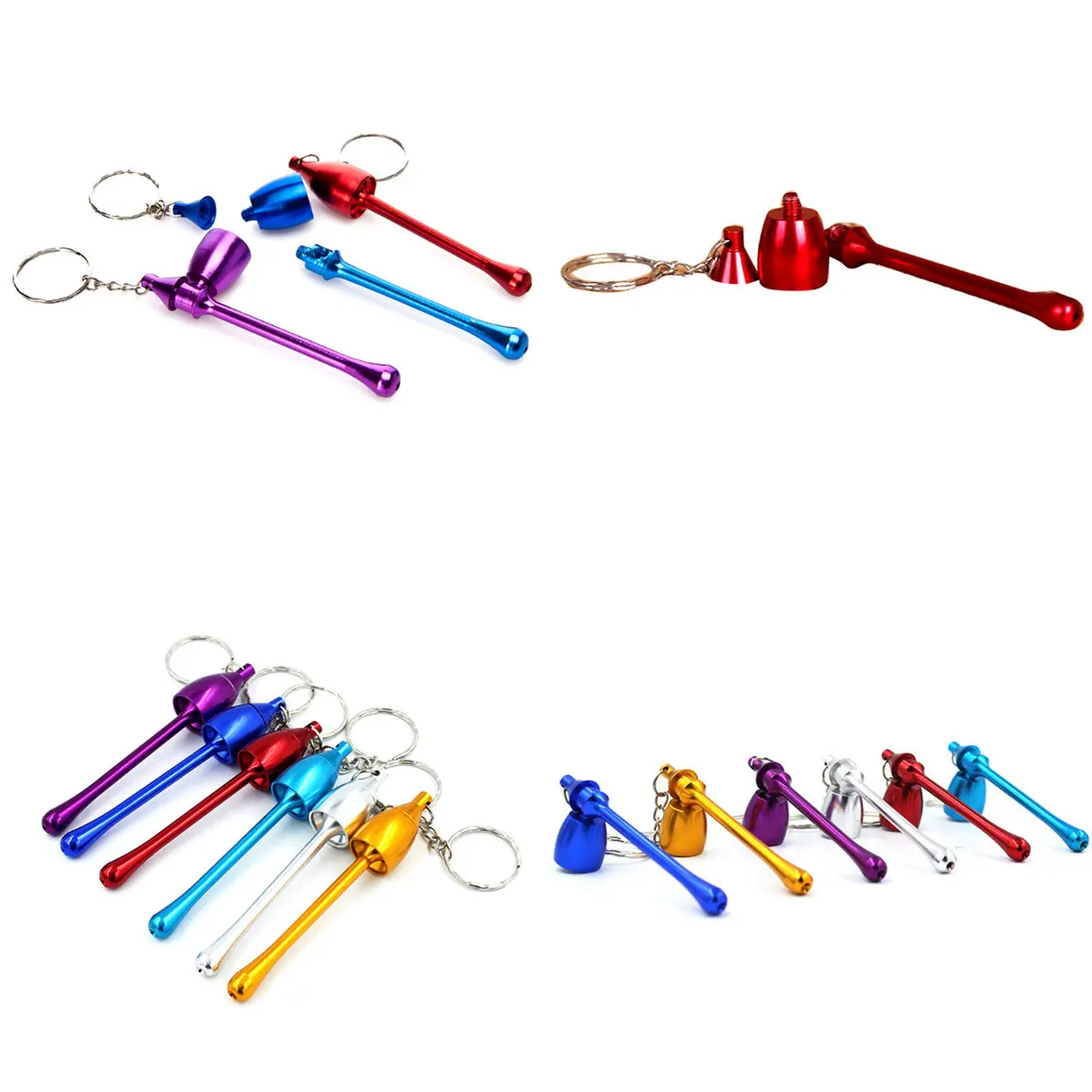 

1pc Small Mini Metal Smoking Pipe Free mesh Creative Smoking Pipes Portable Herb Tobacco Pipe Smoker Gift random Color